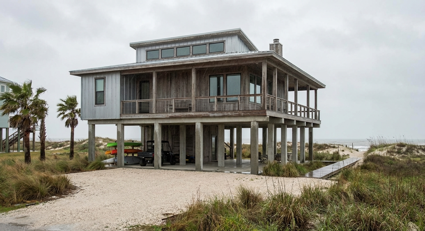 Top Reasons to Level Your Home in Galveston in 2026 - elevated home prepared for storm surge