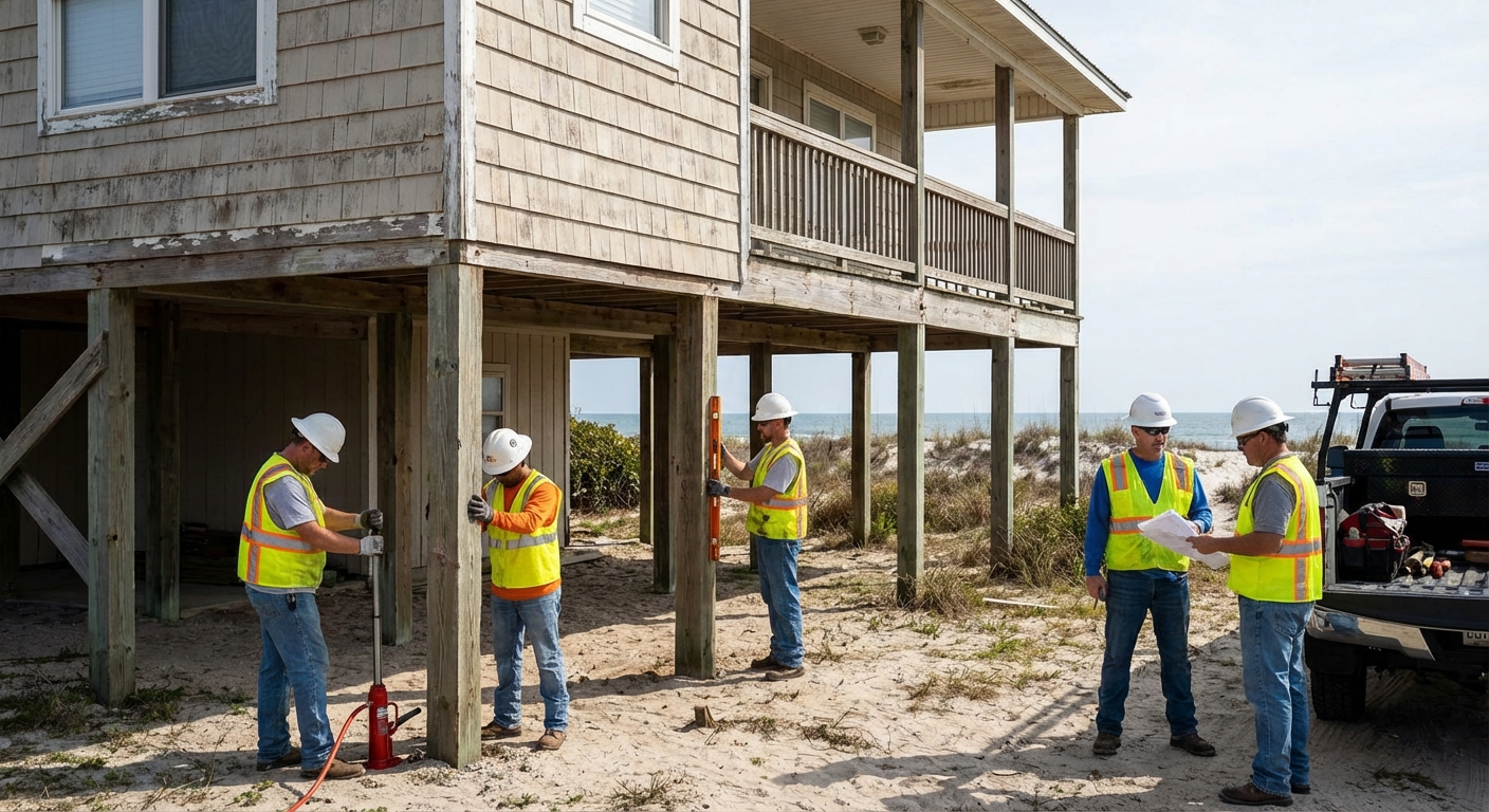Top Reasons to Level Your Home in Galveston in 2026 - foundation and piling inspection process