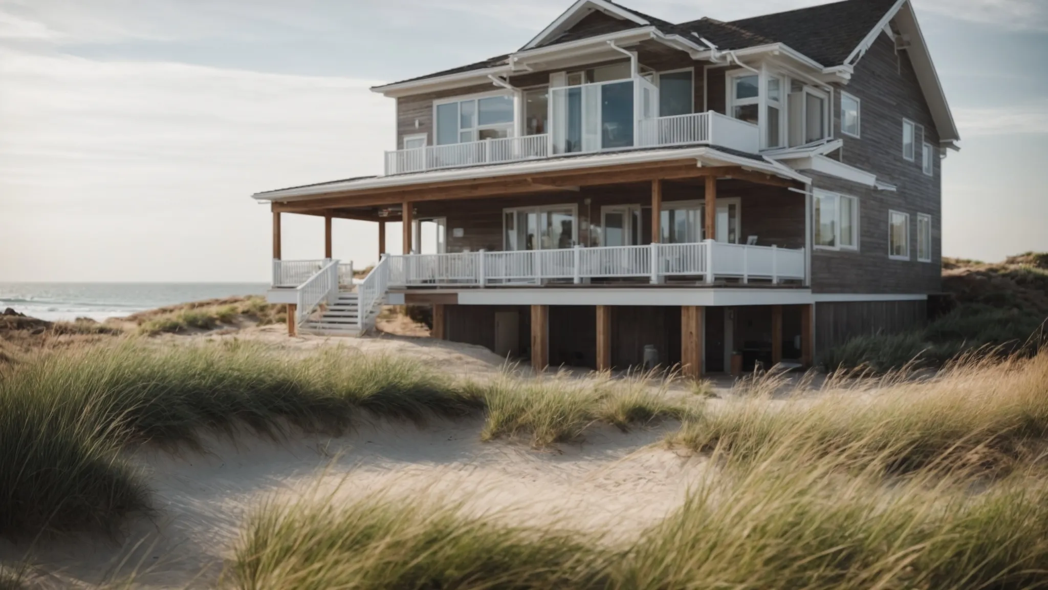 Coastal property with visible foundation gaps